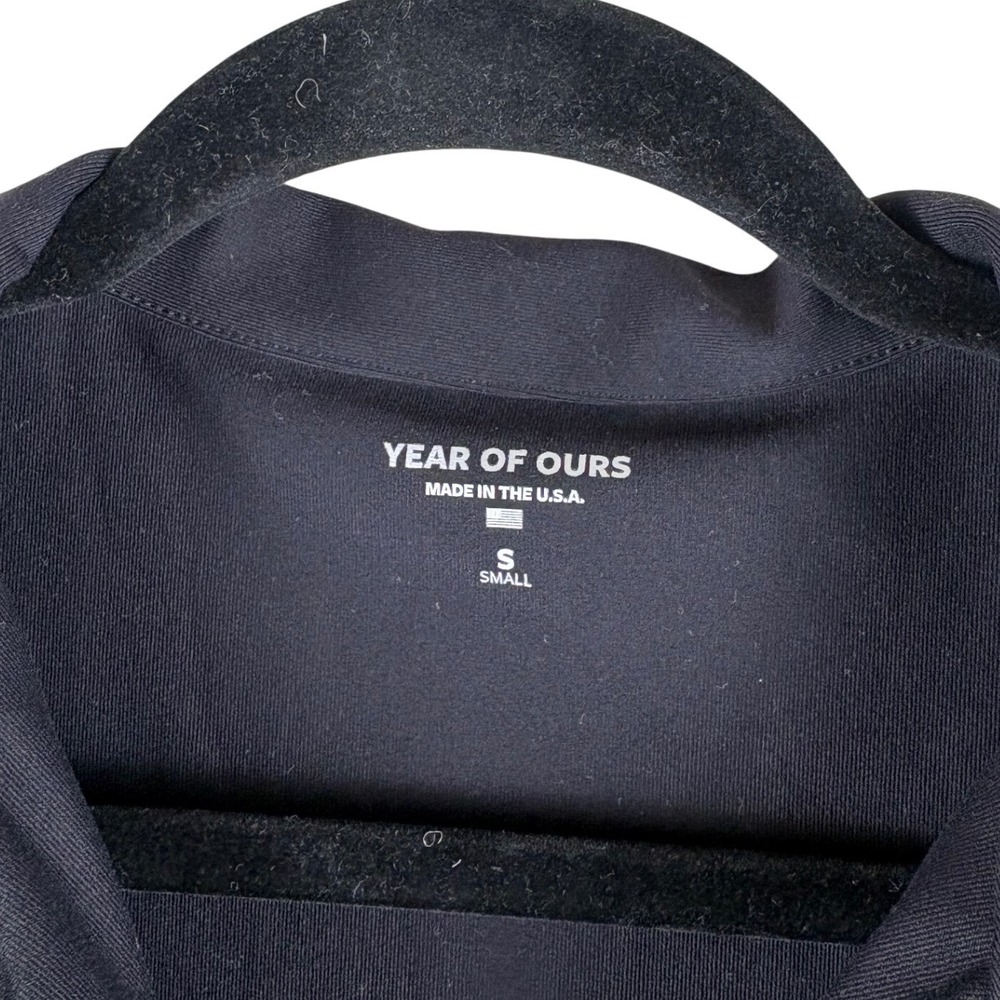 Year of Ours The Club Dress Black Sleeveless Polo V-Neck Mini TN1660-BK Size S - Picture 5 of 6